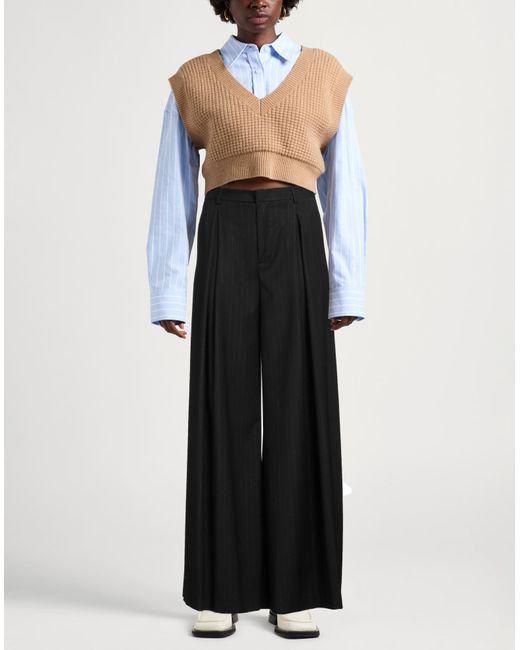 ANDAMANE Black Pants Polyester, Viscose, Elastane