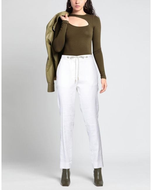 Eleventy White Trouser