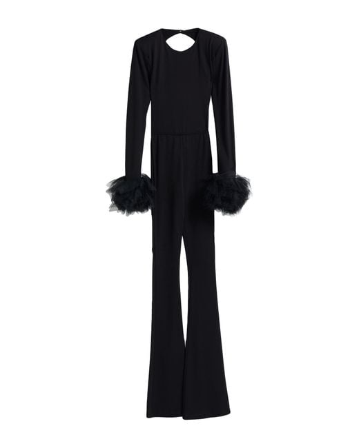 REVISE CONCEPT Black Jumpsuit Viscose, Nylon, Elastane