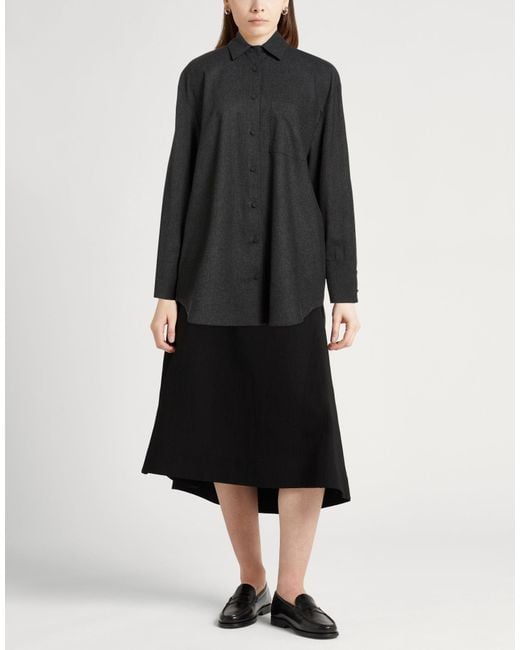 Alysi Black Shirt Viscose, Polyester, Wool, Elastane