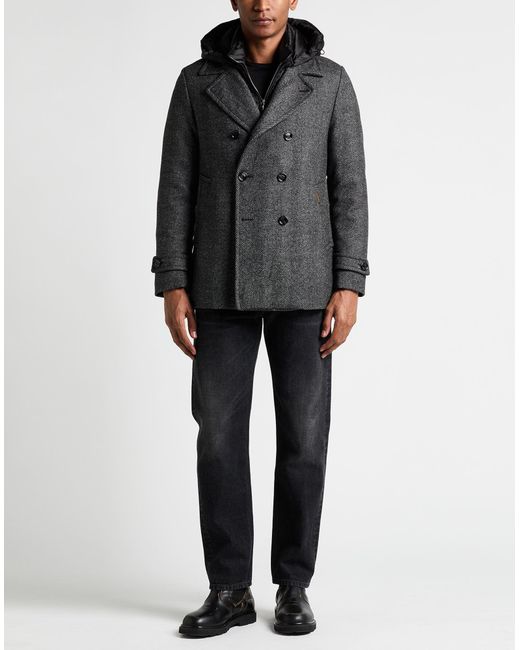 Moorer Black Charcoal Puffer Virgin Wool, Wool, Acrylic, Elastane for men