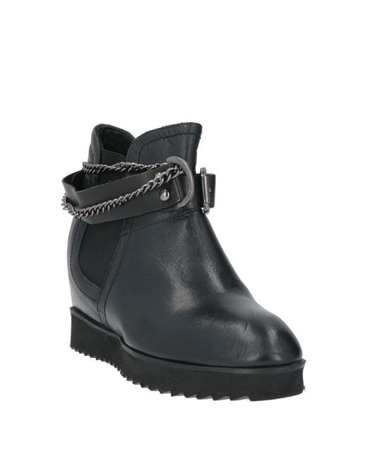 Unique Black Ankle Boots Calfskin