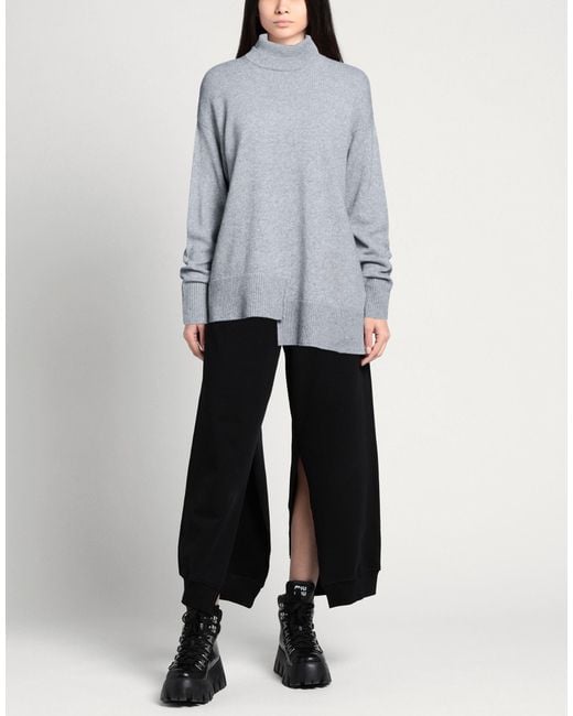 Alpha Studio Gray Turtleneck Wool, Viscose, Polyamide, Cashmere