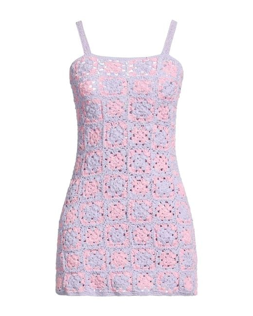 CROCHÈ Purple Mini Dress