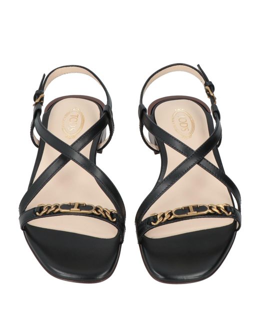 Tod's Black Sandals