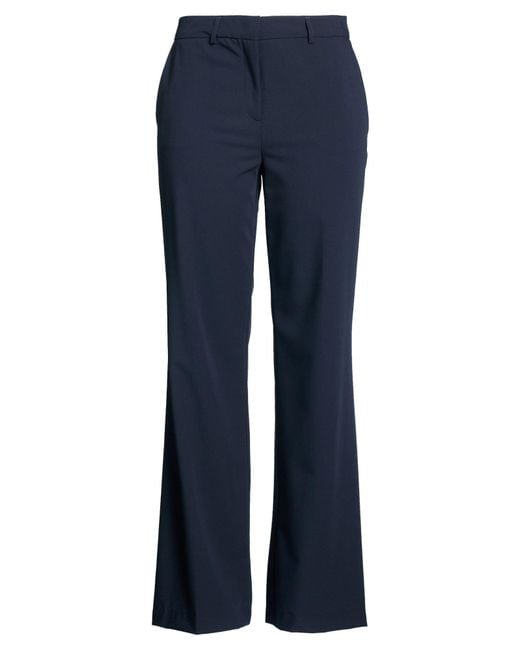 RUE DU BAC Blue Midnight Pants Polyester, Viscose, Elastane