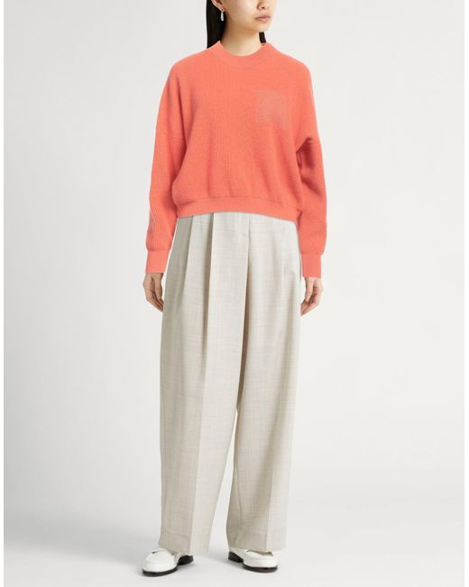 Peserico Pink Turtleneck Wool, Silk, Cashmere, Metallic Fiber
