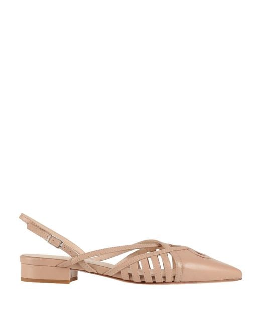 Anna F. Natural Ballet Flats Leather