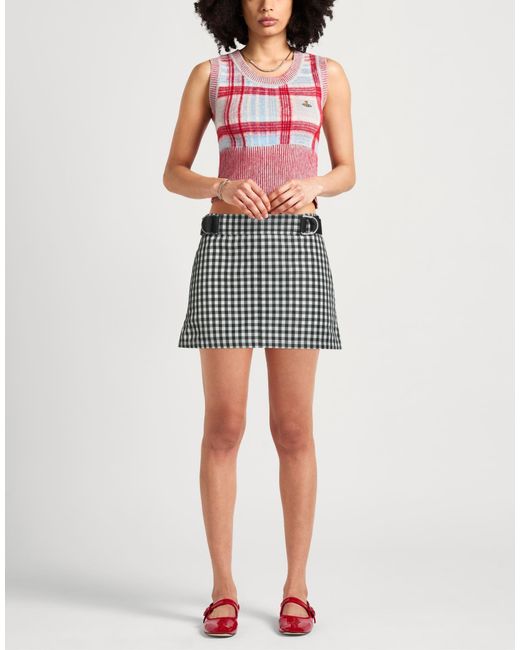 Plan C Black Mini Skirt Polyester