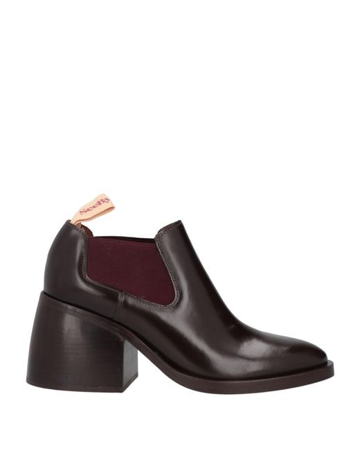 See By Chloé Purple Ankle Boots