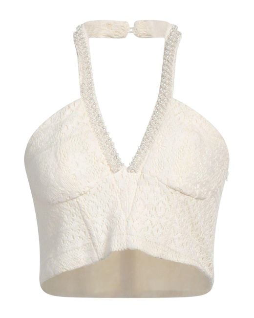 Liu Jo Natural Top Cotton, Polyamide, Elastane