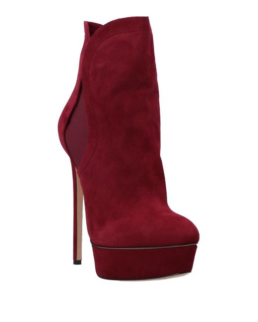 Casadei Red Ankle Boots