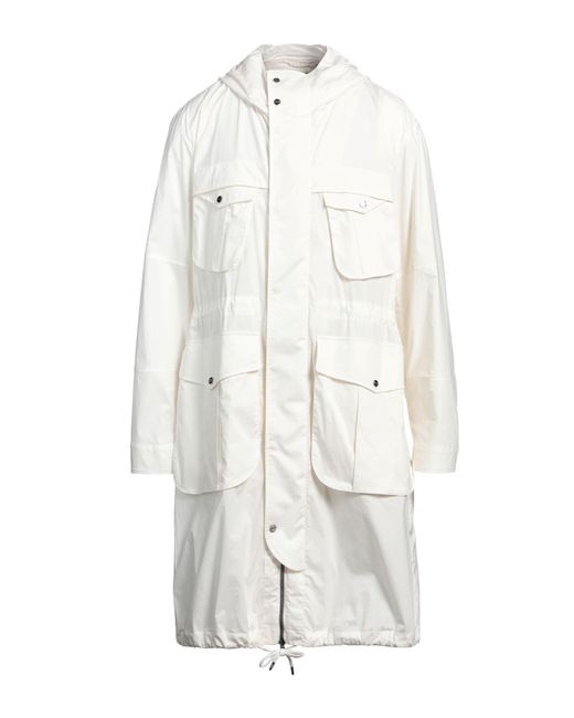 Herno White Overcoat & Trench Coat Cotton, Elastane, Polyester for men