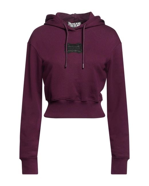 Versace Jeans Couture Purple Sweatshirt Cotton