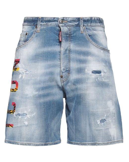 DSquared Denim Shorts Cotton Elastane in Blue for Men Lyst UK