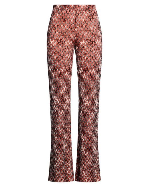 Missoni Red Pants Wool, Viscose