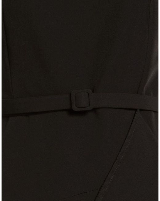 Sandro Ferrone Black Midi Dress Polyester, Elastane