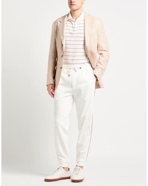 Brunello Cucinelli White Trouser for men