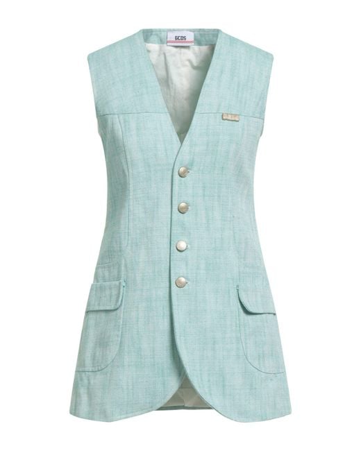 Gcds Blue Jacket Cotton, Polyester