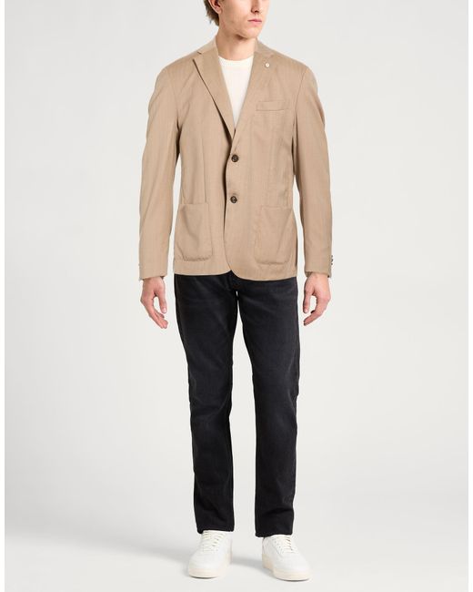 L.b.m. 1911 Natural Sand Blazer Virgin Wool for men