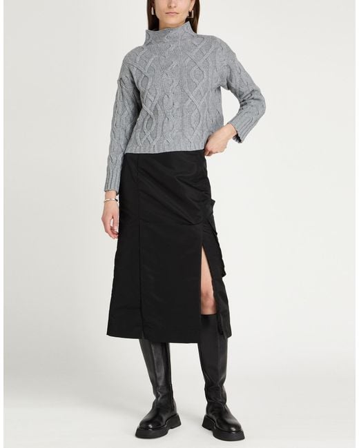 Alpha Studio Gray Turtleneck Wool, Viscose, Polyamide, Cashmere