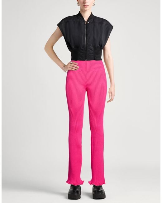 Rabanne Pink Fuchsia Pants Cotton, Elastane