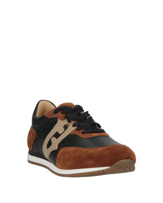 Testoni Brown Sneakers Leather for men