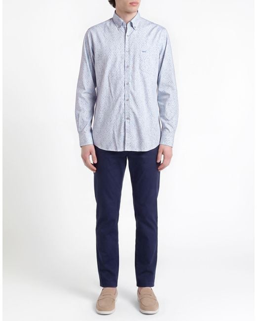Paul & Shark Blue Light Shirt Cotton for men