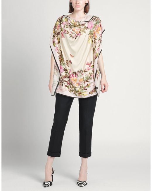 Shirtaporter Pink Top Silk, Cotton, Elastane