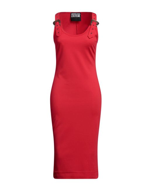 Versace Red Midi-Kleid