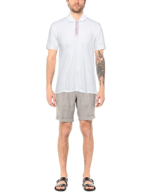 Polo McQueen de hombre de color White