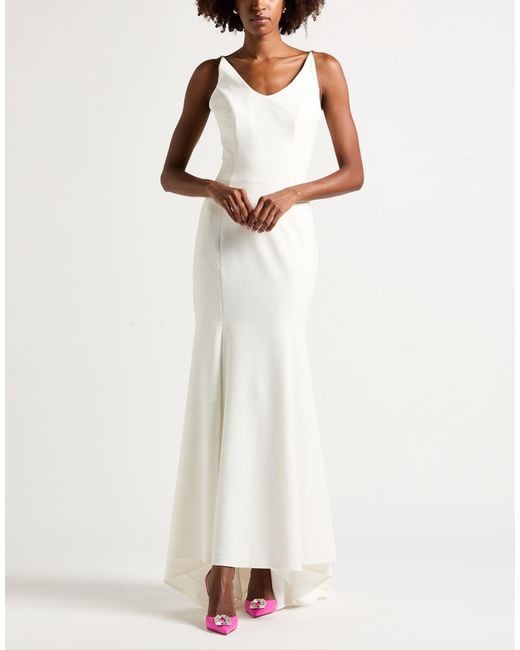 Camilla White Maxi Dress Polyester, Elastane