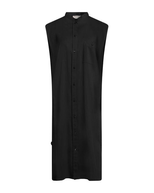 Agnona Black Midi Dress Cotton, Silk, Cupro, Metal