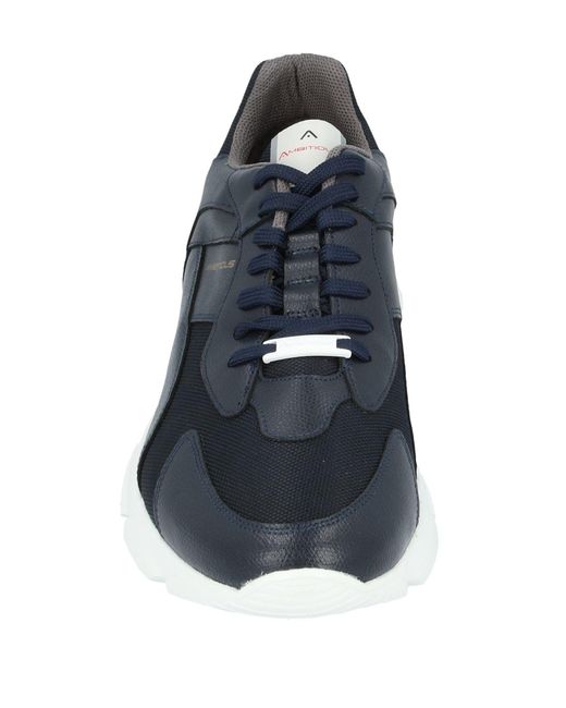 Ambitious Blue Sneakers Soft Leather, Textile Fibers for men