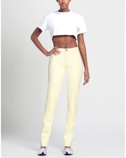 Trussardi White Light Jeans Cotton, Polyester, Elastane