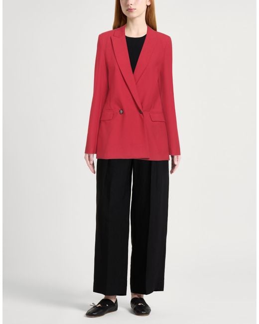 Ottod'Ame Red Blazer Polyester, Wool, Elastane
