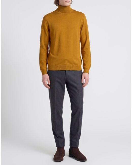Zanone Orange Turtleneck for men