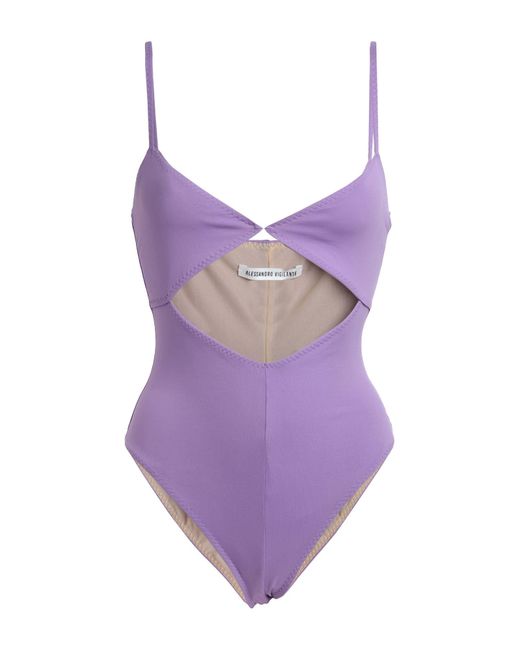 ALESSANDRO VIGILANTE Purple One-piece Swimsuit