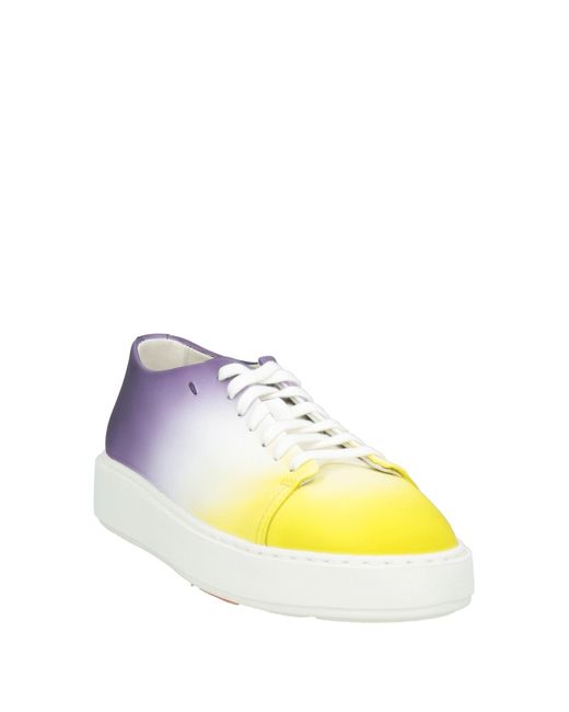 Santoni Yellow Trainers
