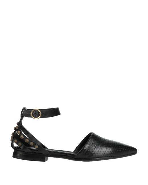 Mjus Women's Black Ballet Flats Leather