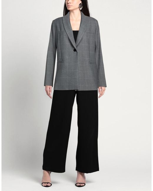 Riani Gray Blazer Polyester, Viscose, Elastane