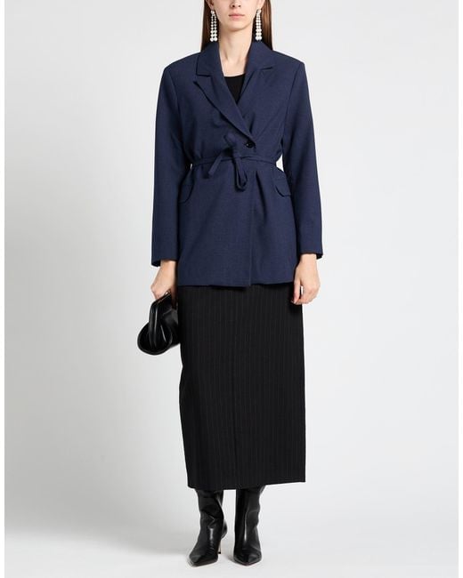 Ganni Blue Blazer Viscose, Recycled Polyamide, Elastane, Polyester