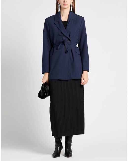 Ganni Blue Blazer Viscose, Recycled Polyamide, Elastane, Polyester