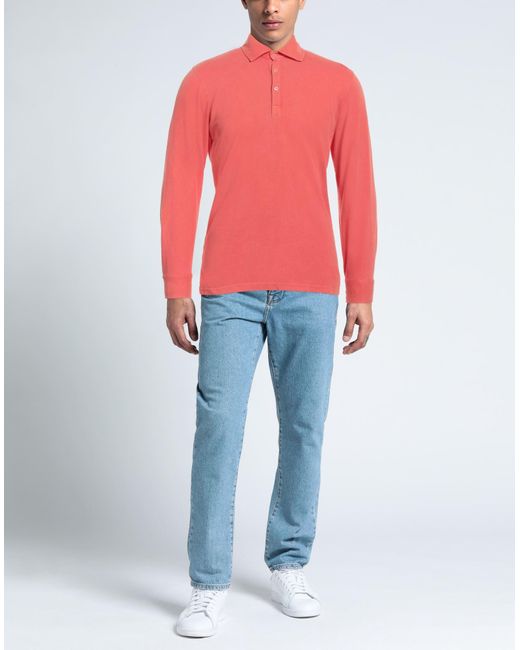 Rossopuro Pink Polo Shirt for men