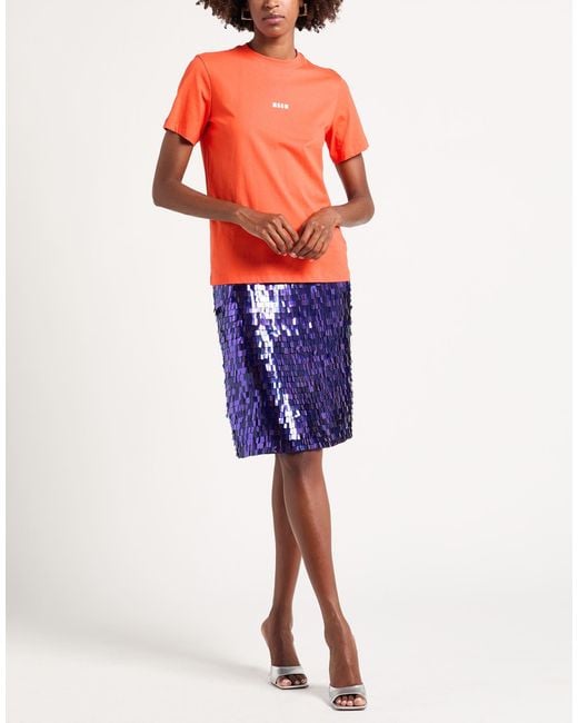 MSGM Orange T-Shirts for men