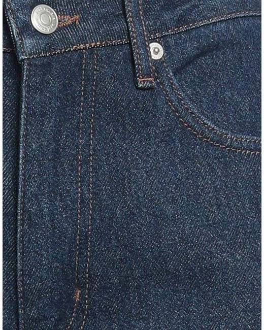 Oval Square Blue Jeans Cotton