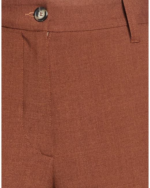 Fedeli Brown Pants Viscose, Virgin Wool, Elastane
