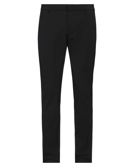 Dondup Black Pants Polyester, Virgin Wool, Elastane for men
