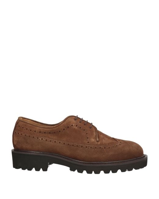 RICHARD OWE'N Brown Lace-Up Shoes Leather for men