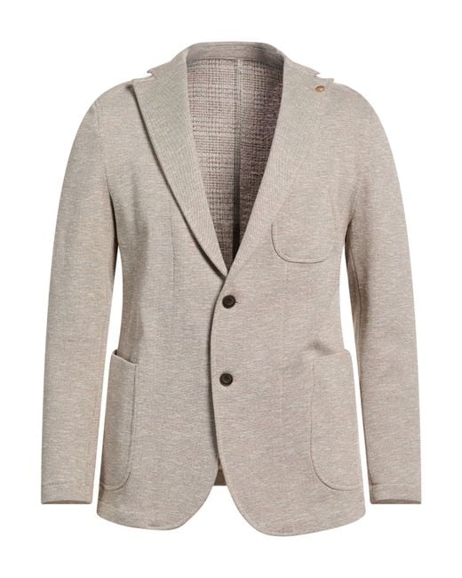 Barbati Natural Sand Blazer Viscose, Cotton, Polyamide, Elastane for men